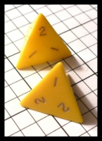 Dice : Dice - 2D - Tetrahedron with Ones and Twos Only - FA collection buy Dec 2010